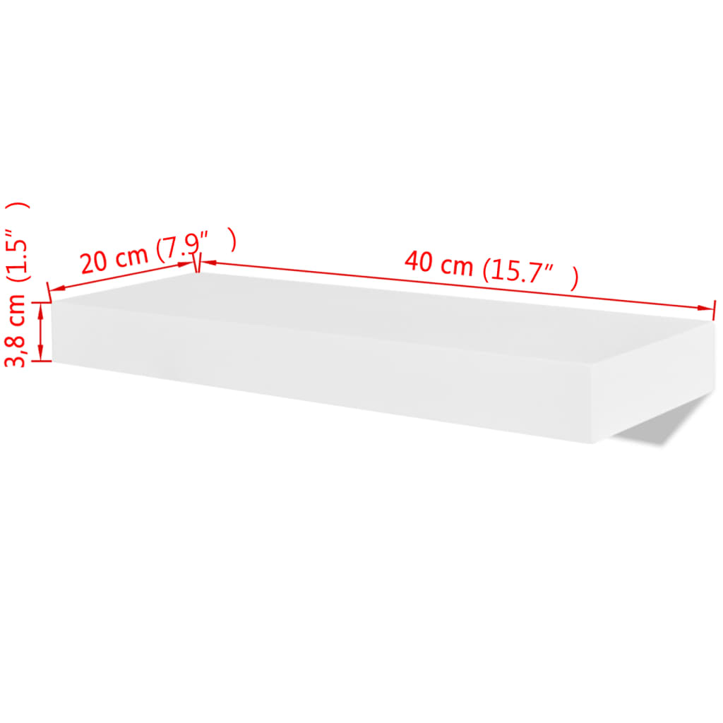 wall shelves, 2 pieces.