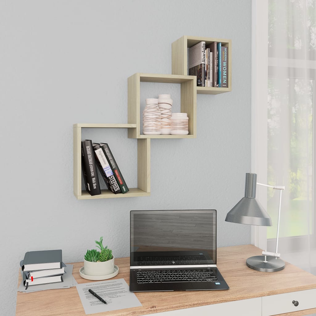 Cube wall shelves 68x wood-based material Cube wall shelves