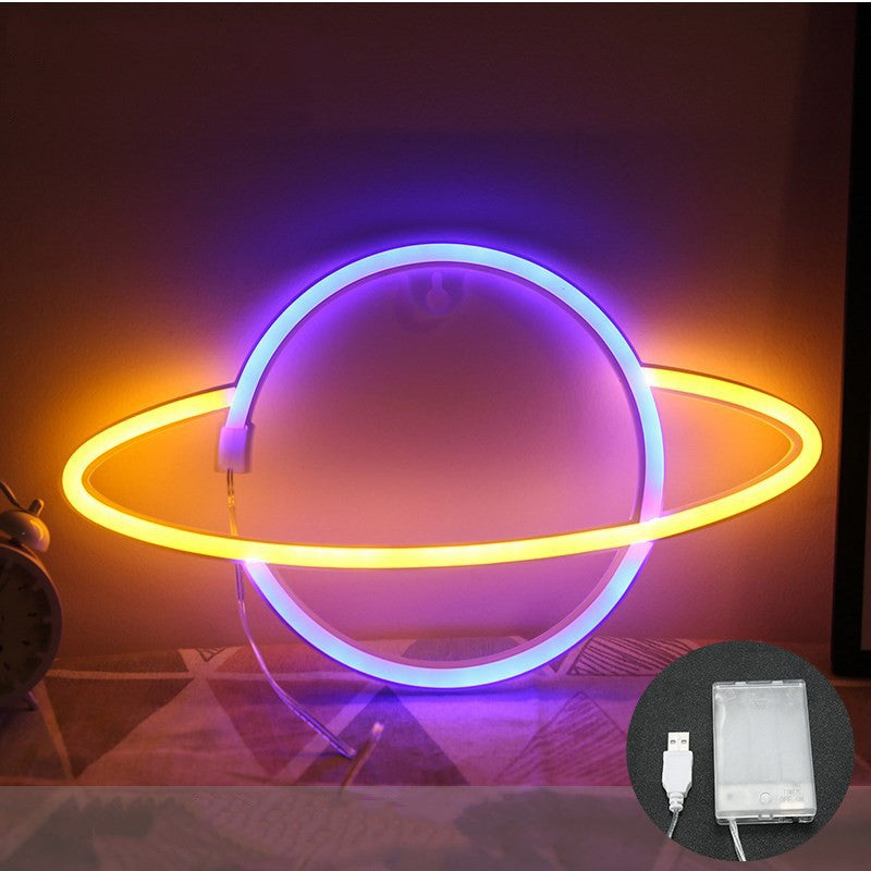 LED Planet Neon Cosmic Modeling Lamp Bedroom Decoration