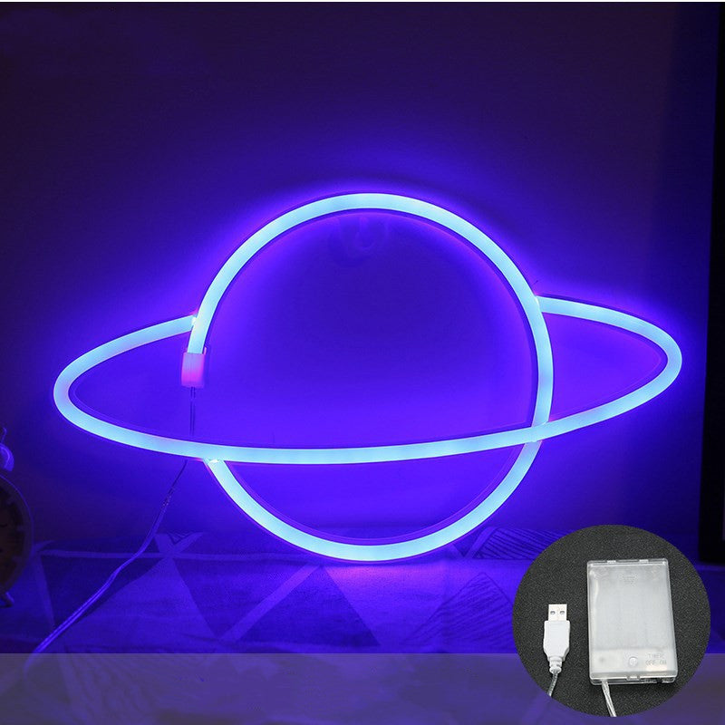 LED Planet Neon Cosmic Modeling Lamp Bedroom Decoration