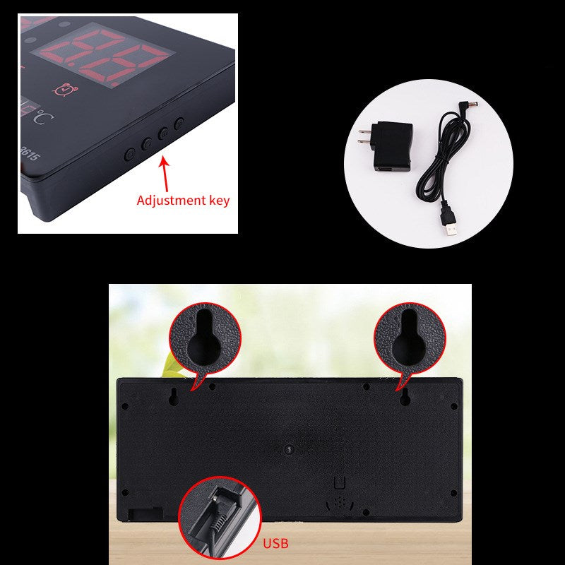 Simple Clock Large Digital LED Electronic Clock