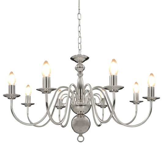 Silver Chandelier for 8 x E14 Bulbs