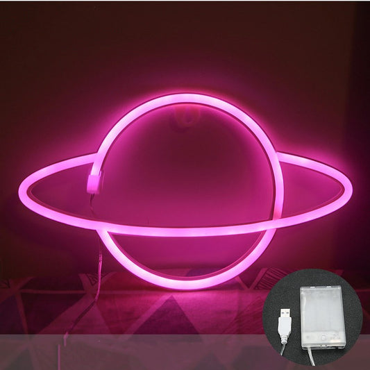 LED Planet Neon Cosmic Modeling Lamp Bedroom Decoration