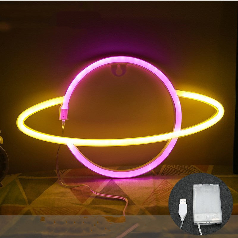 LED Planet Neon Cosmic Modeling Lamp Bedroom Decoration
