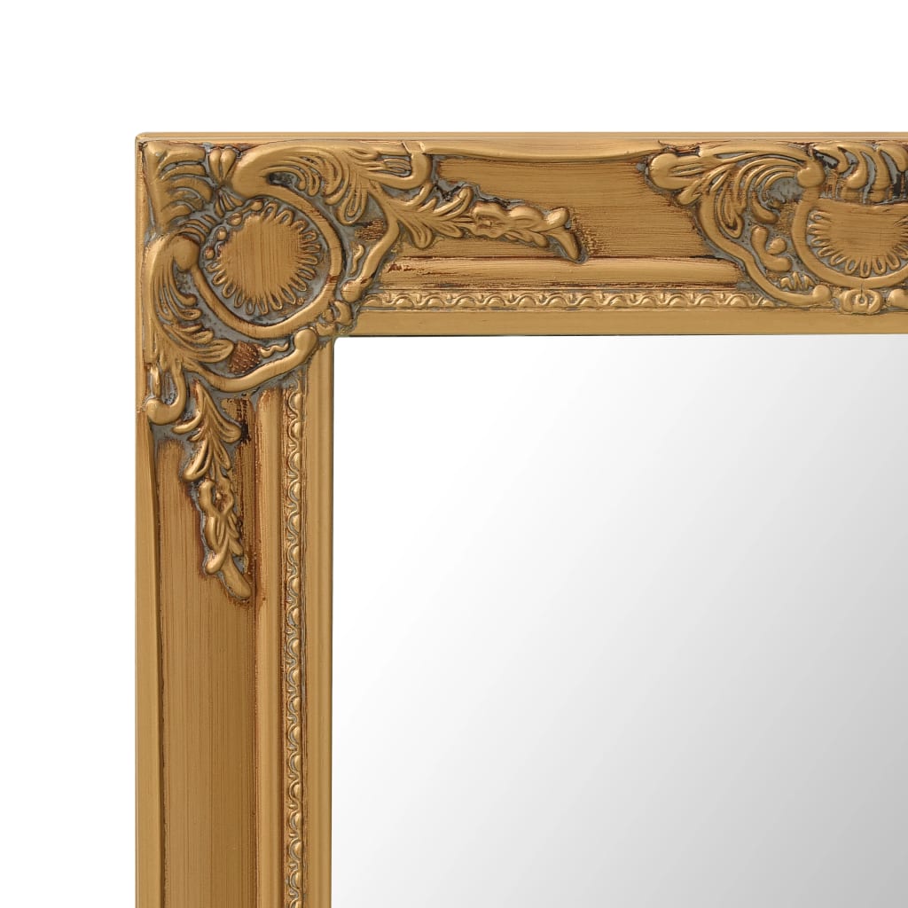 Baroque-style wall mirror, golden   wall mirror