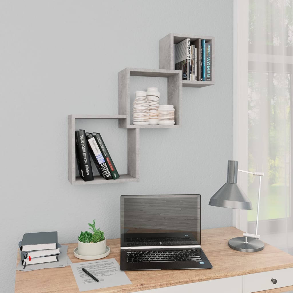 Cube wall shelves 68x wood-based material   Cube wall shelves