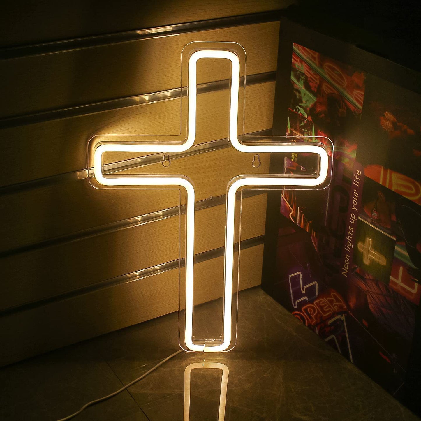 USB Cross Bedroom Children's Room Decoration LED Neon Light