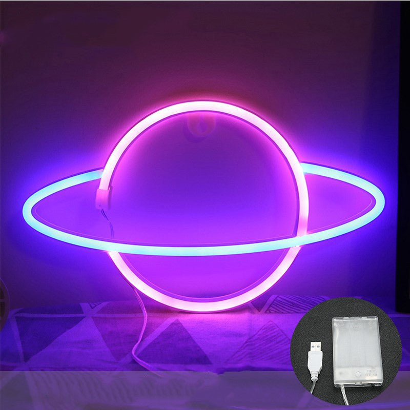 LED Planet Neon Cosmic Modeling Lamp Bedroom Decoration