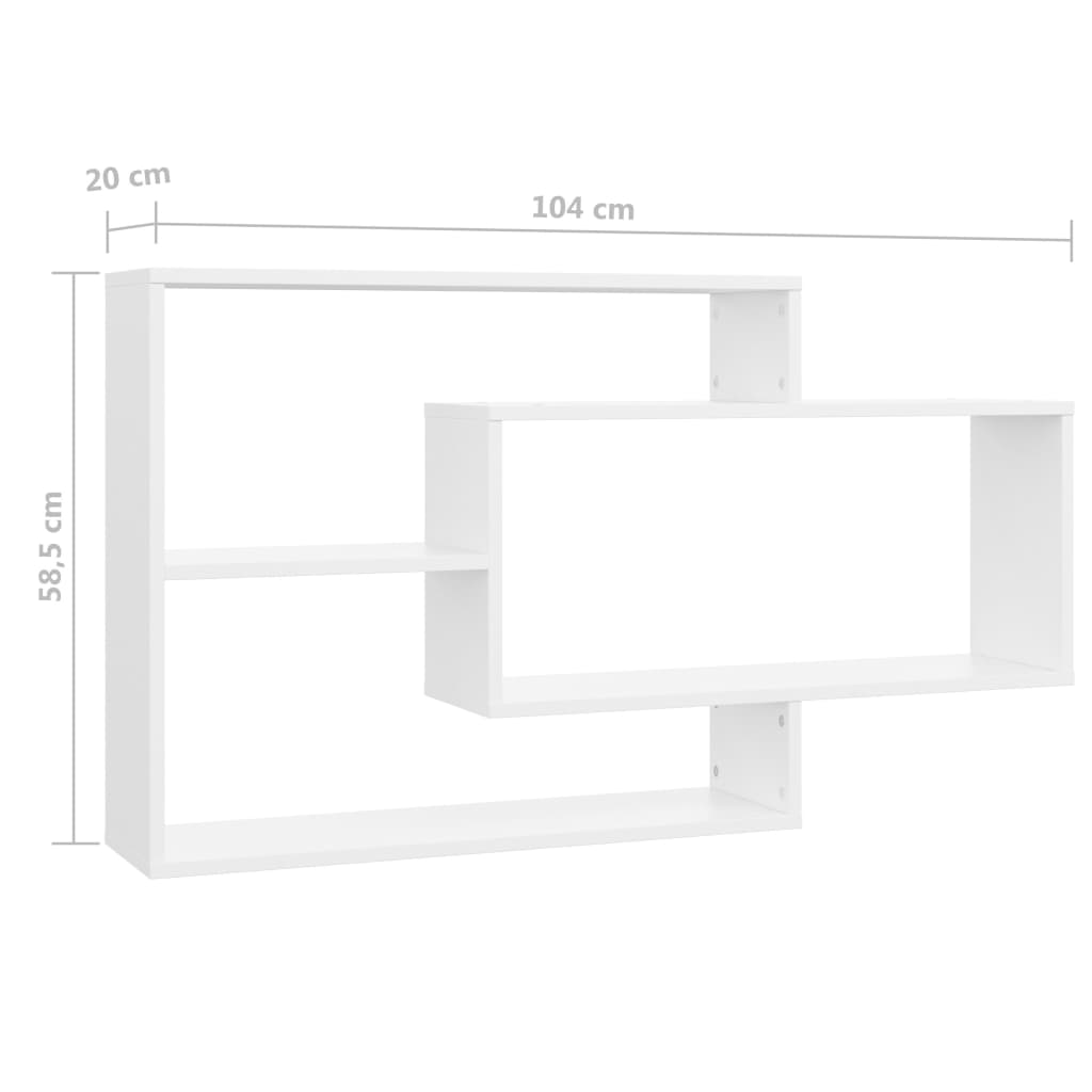 wall shelves 104x20x58.5 cm wood material   wall shelves 104x20x58.5