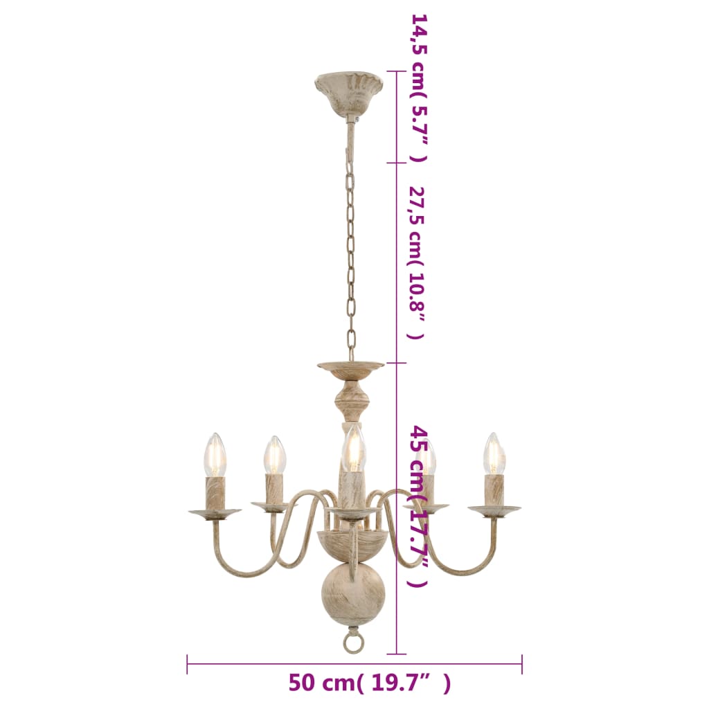 Antique Chandelier 5×E14 Bulbs   Antique Chandelier 5×E14 Bulbs