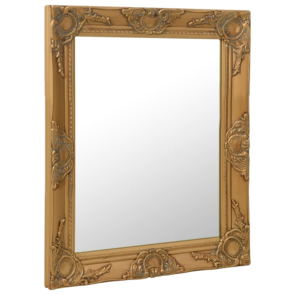 Baroque-style wall mirror, golden   wall mirror
