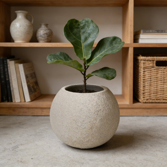 17.1 Dia X 15.35H Magnesium Oxide  Round Planters For Indoor And Outdoor Plants, Plant Pot With Drainage Holes For Home Garden Patio