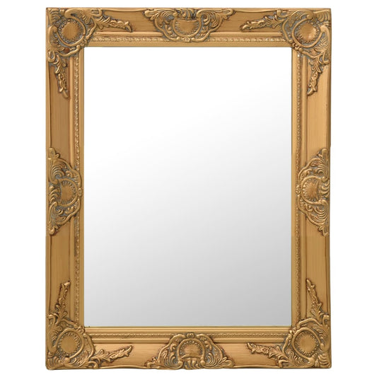 Baroque-style wall mirror, golden   wall mirror