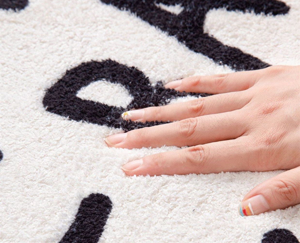 Bedroom Cute Cow Shape Plush Rug